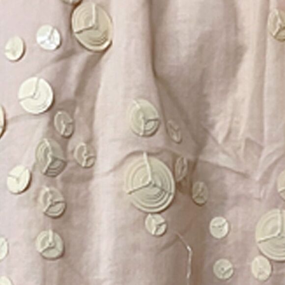 Ann Taylor Loft Twisted Neckline Pink/Peach Sequin Top Size L - Picture 5 of 10